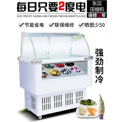 低投資の自動解凍超性能アイスクリームディスプレイ冷凍機