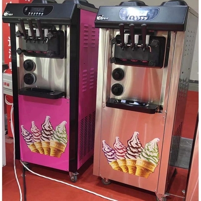 3つの味と1つの混合物を持つソフトアイスクリームマシン 120kg容量