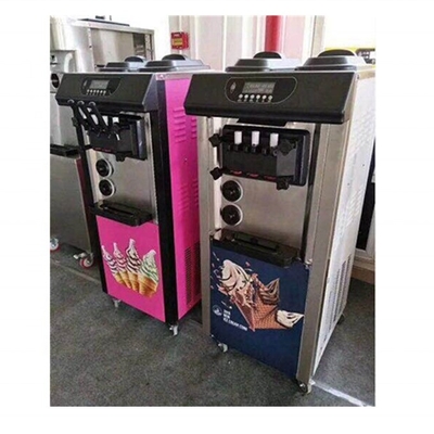 16~88L/hの容量とチョコレート原料のソフトアイスクリームマシン