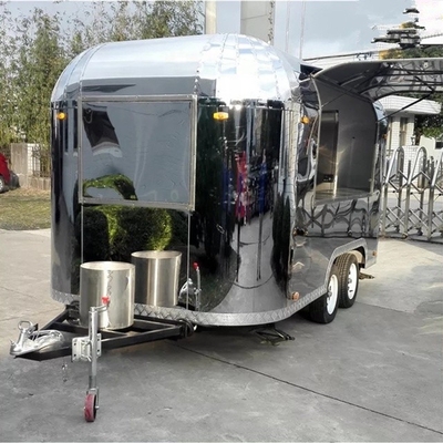 耐久性のあるステンレス鋼の作業台を備えた長距離85kmの屋外ファーストフードトレーラー
