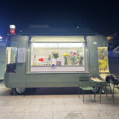 オーダーメイド モバイル エアストリーム アイスクリーム コーヒー 食品 トレーラー 屋外 ファストフード トラック