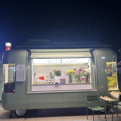 オーダーメイド モバイル エアストリーム アイスクリーム コーヒー 食品 トレーラー 屋外 ファストフード トラック