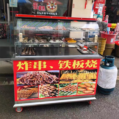 切断可能な移動式不鋼鉄 ストリートフード スナック 飲み物 ガス トロッキー 手車