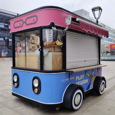 3.0kw 電動 モバイル ファーストフード スナック 飲み物 アイスクリーム 飲食 トレーラー トラック キオスクカート