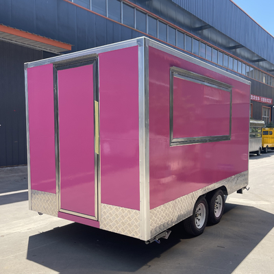 肉加工工場用の多機能移動式四角式ファーストフードスナックトレーラー