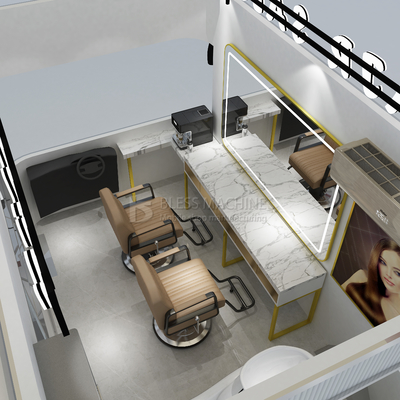 電動モバイル ヘアカットサロン 理髪店 スタイルのデザイン バン トラック トレーラーカート 2023年