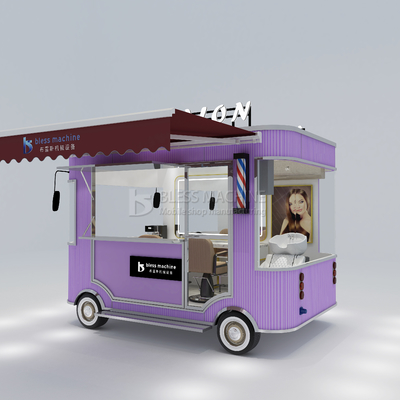 電気 モバイル ヘアカット サロン 理髪店 スタイルのデザイン 農場用バン トラック トレーラーカート