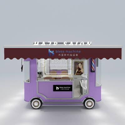 電気 モバイル ヘアカット サロン 理髪店 スタイルのデザイン 農場用バン トラック トレーラーカート