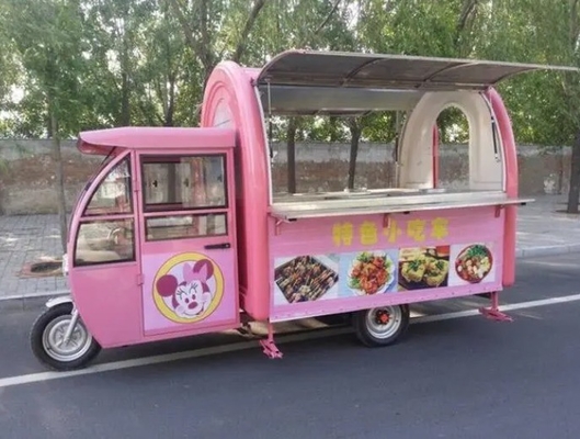 オーダーメイド 1.5KW-4.5kw 三輪電気スクーター 食品カート トゥック トゥック モバイル キッチン 三輪車