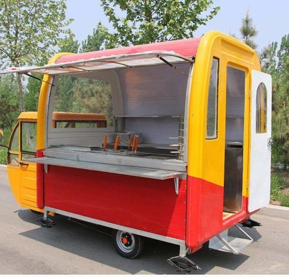 オーダーメイド 1.5KW-4.5kw 三輪電気スクーター 食品カート トゥック トゥック モバイル キッチン 三輪車