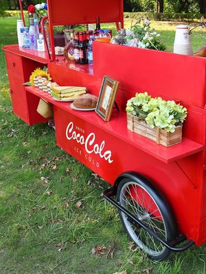 多機能コーヒーカート 食品トレーラー モバイル 食品カート アイスクリーム ミニフードトラック