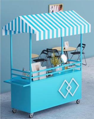 多機能コーヒーカート 食品トレーラー モバイル 食品カート アイスクリーム ミニフードトラック