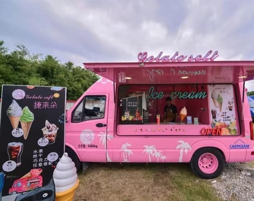 ストリートフードキオスク コーヒーカート 完全キッチンと冷凍機