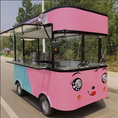 外力モーター 食品トラック バン キッチン スクウェアスタイル 電動 アイスクリーム カー 4x2
