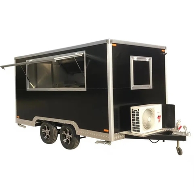 110v/220v 肉加工工場 運転可能なクリープトレーラー 食品トラック 完全キッチン付きカフェ