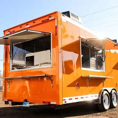 110v/220v 肉加工工場 運転可能なクリープトレーラー 食品トラック 完全キッチン付きカフェ
