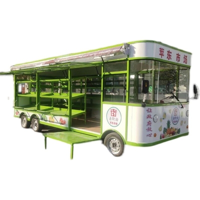 カスタマイズされた移動式食品販売トレーラー 多機能の果物・野菜車