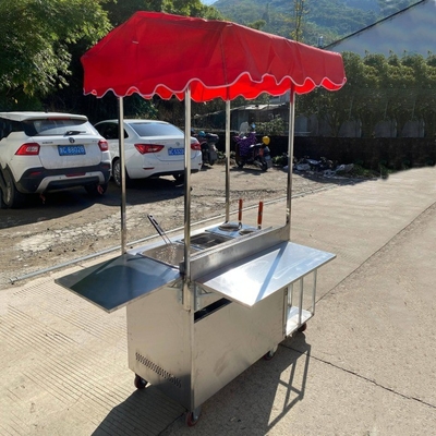 商用 飲食 ステンレス スチール ストリートフード スナック フライヤー グリル バーベキュー トロッキー 手車