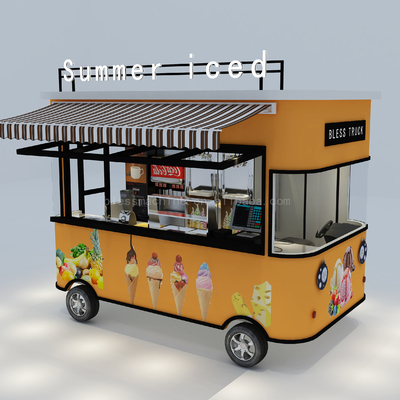 1000kg 電動 モバイル アイスクリーム 冷酒 コーヒー ミルキーティー 夏のアイス用バン