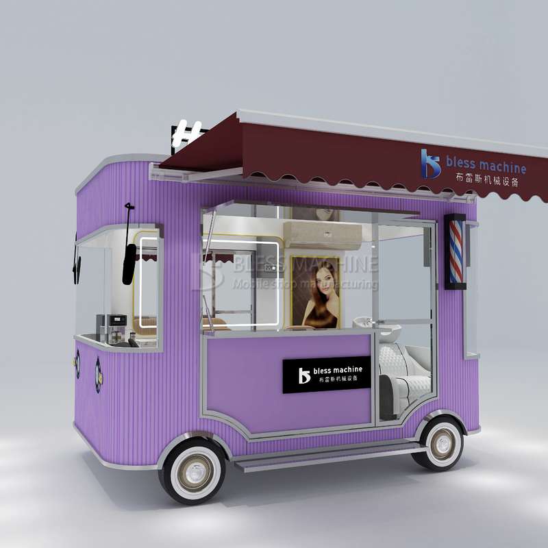 電気 モバイル ヘアカット サロン 理髪店 スタイルのデザイン 農場用バン トラック トレーラーカート