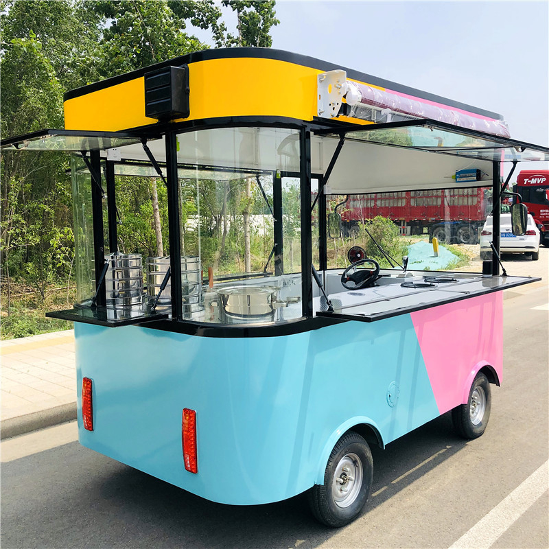 外力モーター 食品トラック バン キッチン スクウェアスタイル 電動 アイスクリーム カー 4x2