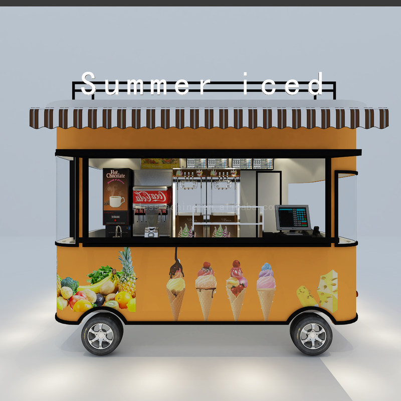 2022年 グローバル・エレクトリック・モバイル・アイスクリーム・コールド・ドリンク・トラック 夏のアイスに合わせた