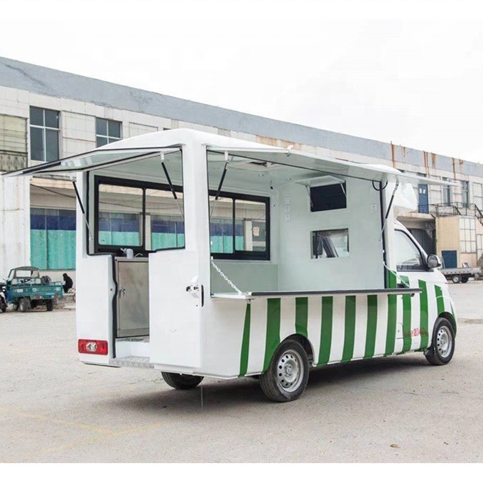 1000KG スナック販売 電気四輪移動食器車 フライドストリング 冷酒用